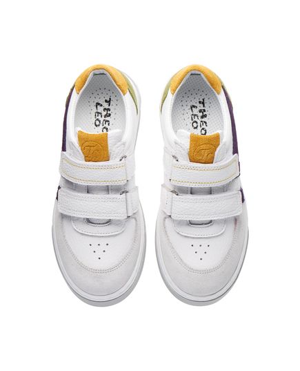 Кеды детские Theo Leo белого цвета, Цвет: білий/фіолетовий, Размер: 40, изображение 2