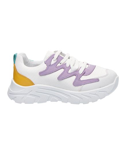 Кроссовки для девочек Theo Leo микс цветов, Цвет: білий/ліловий/жовтий/блакитний, Размер: 32, изображение 4