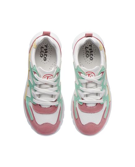 Кросівки для дівчаток Theo Leo різнокольорові, Колір: білий/рожевий/жовтий/м'ятний, Розмір: 31, зображення 3