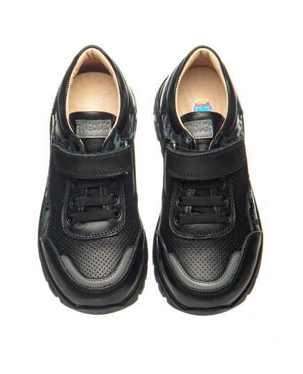 Кросівки для хлопчиків Theo Leo чорного кольору, Колір: чорний, Розмір: 37, зображення 3