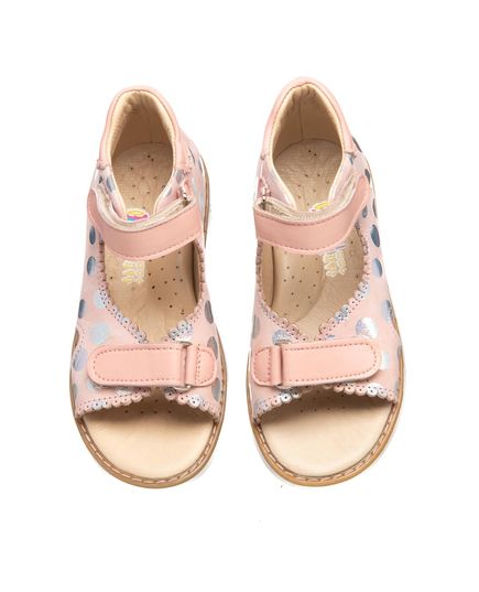 Босоножки для девочек Theo Leo розового цвета, Цвет: пудра, Размер: 24, изображение 4
