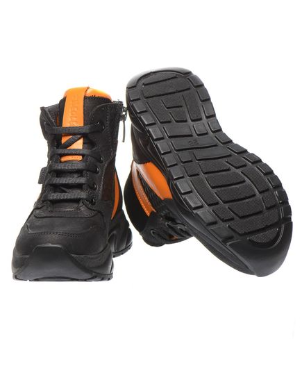 Черевики для хлопчиків Theo Leo чорного та помаранчевого кольорів, Колір: чорний/помаранчевий, Розмір: 26, зображення 2