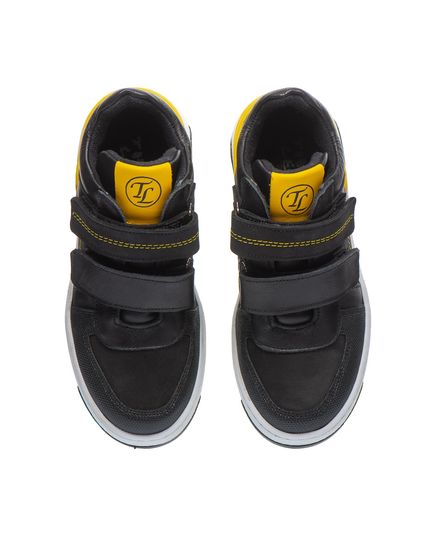 Ботинки для мальчиков Theo Leo черного и желтого цветов, Цвет: чорний/жовтий, Размер: 31, изображение 3