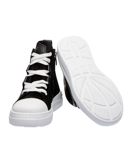 Черевики для дівчаток Theo Leo чорного і білого кольорів, Колір: чорний/білий, Розмір: 31, зображення 4