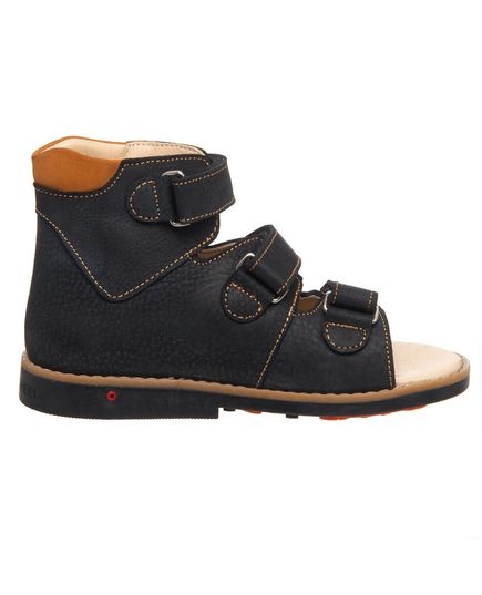 Ортопедические босоножки для мальчиков Theo Leo черного цвета, Цвет: чорний, Размер: 22, изображение 4