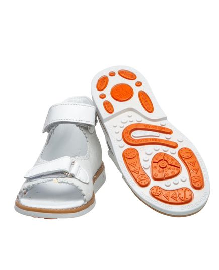 Босоніжки профілактичні для дівчинки Theo Leo білого кольору, Колір: білий, Розмір: 24, зображення 3