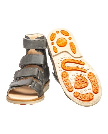 Сандалии ортопедические для мальчика Theo Leo серого цвета, Цвет: сірий, Размер: 30, изображение 3