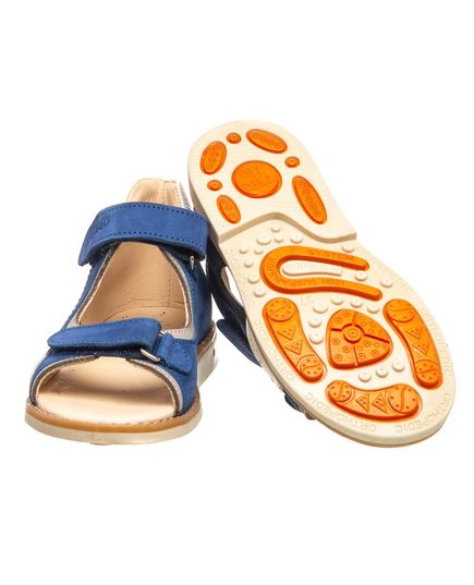 Босоножки профилактические Theo Leo темно-синего цвета, Цвет: т.синій/бежевий, Размер: 30, изображение 3