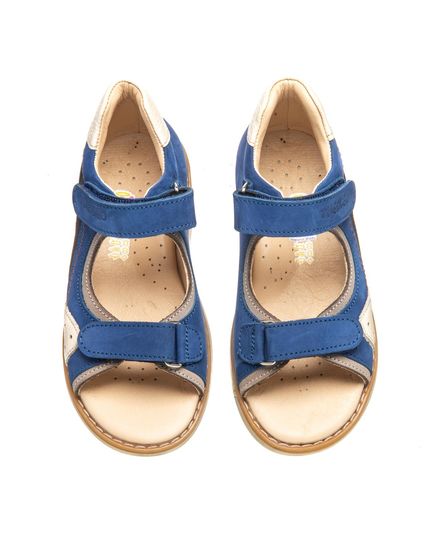 Босоножки профилактические Theo Leo темно-синего цвета, Цвет: т.синій/бежевий, Размер: 30, изображение 2