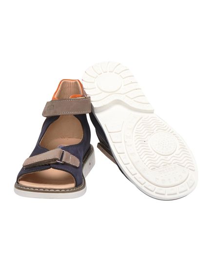 Босоножки для мальчиков Theo Leo синего цвета, Цвет: сірий/т.синій, Размер: 26, изображение 2