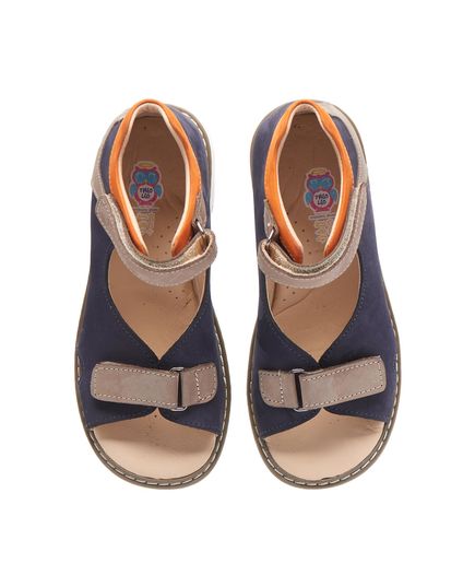 Босоножки для мальчиков Theo Leo синего цвета, Цвет: сірий/т.синій, Размер: 26, изображение 3