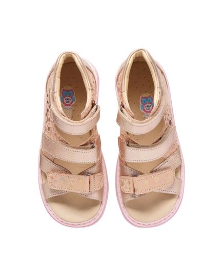 Босоножки для девочек Theo Leo розового цвета, Цвет: пудра/блиск, Размер: 21, изображение 3