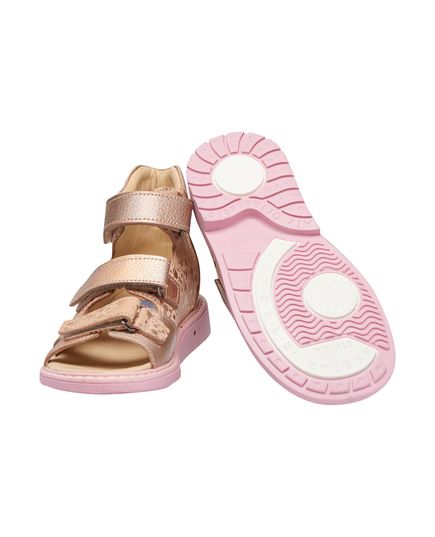 Босоножки для девочек Theo Leo розового цвета, Цвет: пудра/блиск, Размер: 21, изображение 2
