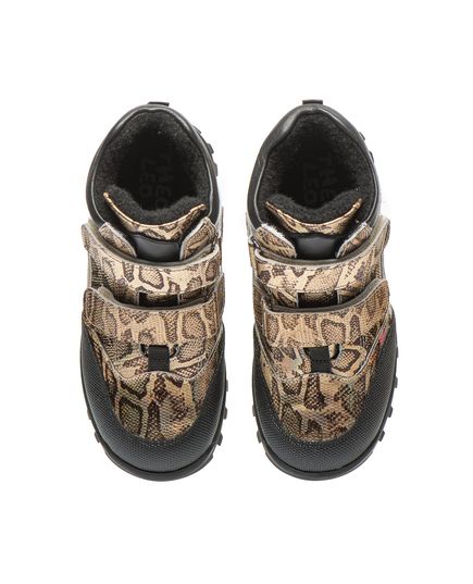 Ботинки для девочек Theo Leo разноцветные, Цвет: чорний/золотий пітон, Размер: 27, изображение 4