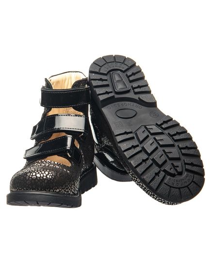 Ортопедичні босоніжки для дівчаток Theo Leo чорного кольору, Колір: чорний, Розмір: 29, зображення 2