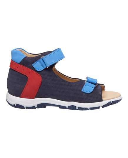 Босоножки для мальчиков Theo Leo синего цвета, Цвет: синій/червоний, Размер: 30, изображение 4
