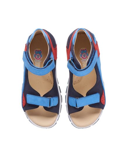Босоножки для мальчиков Theo Leo синего цвета, Цвет: синій/червоний, Размер: 30, изображение 2