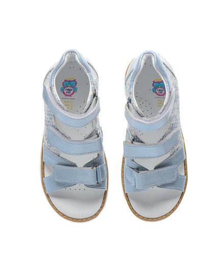 Босоніжки для дівчаток Theo Leo блакитного кольору, Колір: блакитний, Розмір: 27, зображення 4