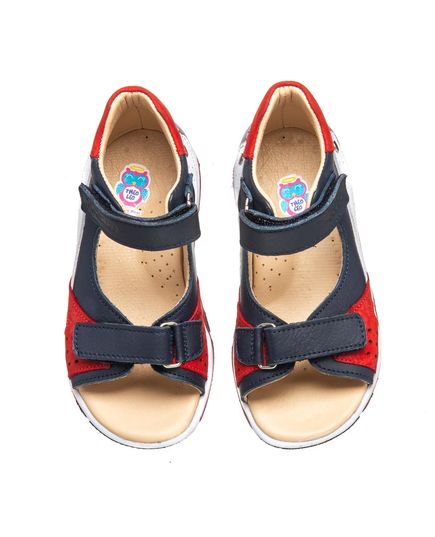 Босоніжки для хлопчиків Theo Leo різнокольорові, Колір: т.синій/білий/червоний, Розмір: 28, зображення 3