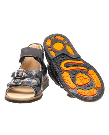 Босоножки для мальчиков Theo Leo серого цвета, Цвет: сірий/камуфляж, Размер: 25, изображение 2