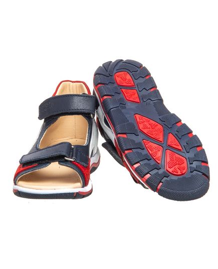 Босоніжки для хлопчиків Theo Leo різнокольорові, Колір: т.синій/білий/червоний, Розмір: 28, зображення 2