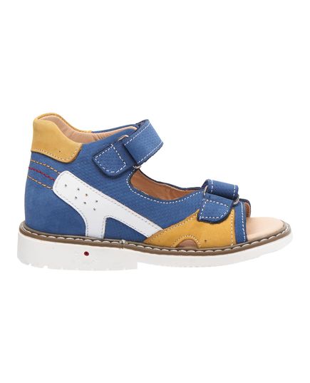 Босоніжки для хлопчиків Theo Leo синього кольору, Колір: синій/жовтий, Розмір: 23, зображення 3