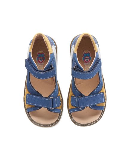 Босоніжки для хлопчиків Theo Leo синього кольору, Колір: синій/жовтий, Розмір: 23, зображення 4