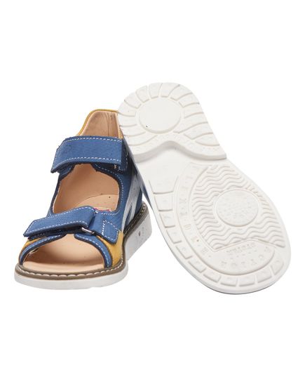 Босоніжки для хлопчиків Theo Leo синього кольору, Колір: синій/жовтий, Розмір: 23, зображення 2