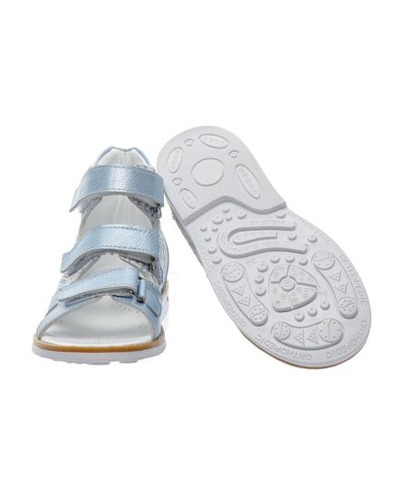 Босоніжки для дівчаток Theo Leo блакитного кольору, Колір: блакитний, Розмір: 27, зображення 2