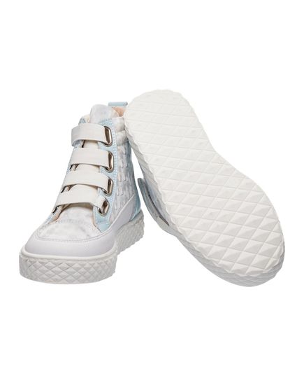 Черевики для дівчат Theo Leo білого та блакитного кольорів, Колір: білий/блакитний, Розмір: 34, зображення 3