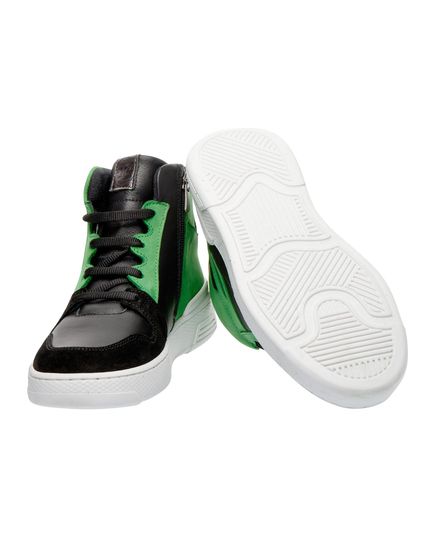 Черевики для хлопчиків Theo Leo чорного і зеленого кольорів, Колір: чорний/зелений, Розмір: 35, зображення 3