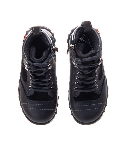 Ботинки для мальчиков Theo Leo черного цвета, Цвет: чорний, Размер: 21, изображение 2