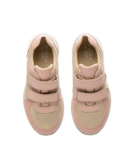 Кроссовки для девочек Theo Leo пудрового цвета, Цвет: золотий/пудра, Размер: 26, изображение 4