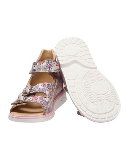 Босоніжки для дівчаток Theo Leo рожевого кольору, Колір: різнокольоровий/рожевий, Розмір: 27, зображення 2