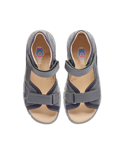 Босоніжки для хлопчиків Theo Leo синього і сірого кольорів, Колір: сірий/т.сірий, Розмір: 28, зображення 3