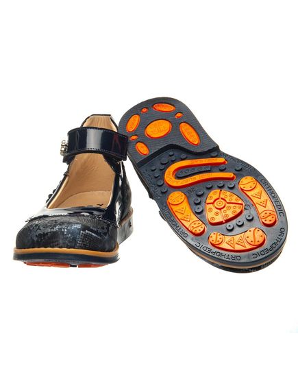 Туфлі для дівчаток Theo Leo синього кольору, Колір: синій, Розмір: 26, зображення 4