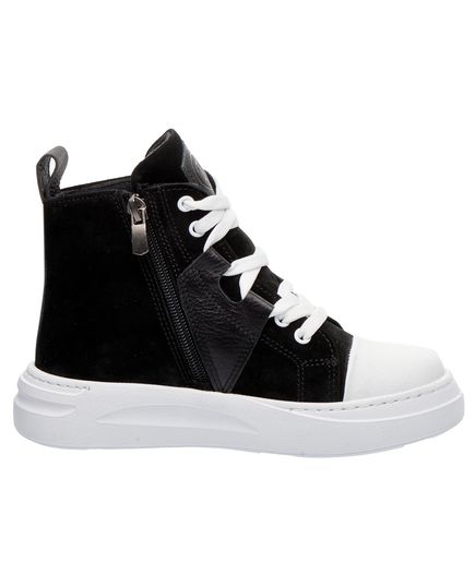 Черевики для дівчаток Theo Leo чорного і білого кольорів, Колір: чорний/білий, Розмір: 31, зображення 2