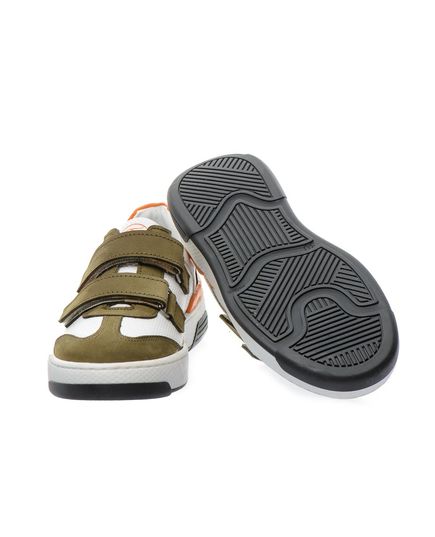 Кеды для мальчиков Theo Leo белого и хаки цветов, Цвет: білий/хакі, Размер: 27, изображение 2