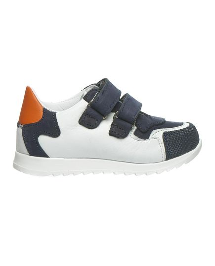 Кроссовки для мальчиков Theo Leo белого и синего цветов, Цвет: т.синій/помаранчевий/білий, Размер: 21, изображение 4