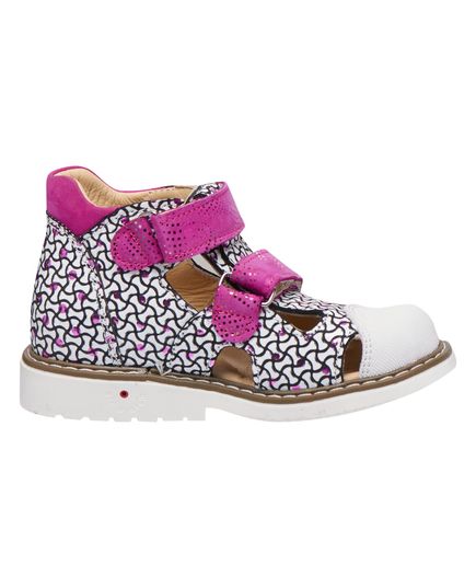 Босоніжки для дівчаток Theo Leo різнокольорові, Колір: білий/фіолетовий, Розмір: 27, зображення 2