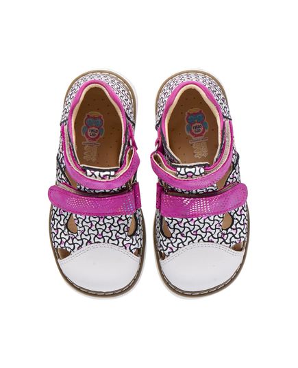 Босоніжки для дівчаток Theo Leo різнокольорові, Колір: білий/фіолетовий, Розмір: 27, зображення 3