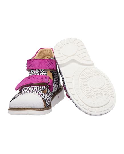 Босоніжки для дівчаток Theo Leo різнокольорові, Колір: білий/фіолетовий, Розмір: 27, зображення 4