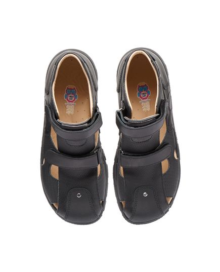 Босоніжки для хлопчиків Theo Leo чорного кольору, Колір: чорний, Розмір: 36, зображення 3