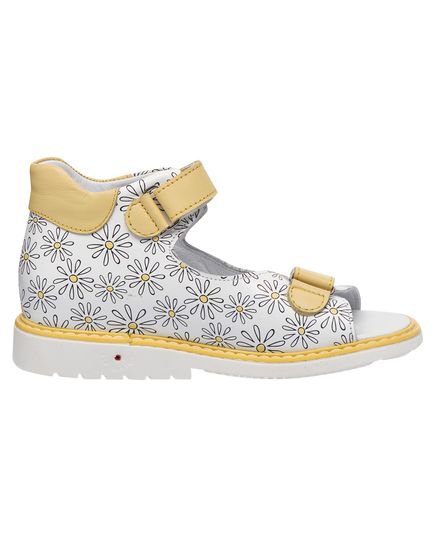 Босоніжки для дівчаток Theo Leo біло-жовтого кольору, Колір: білий/жовтий/ромашка, Розмір: 30, зображення 4