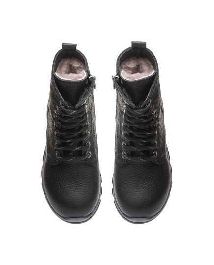 Зимние ботинки для девочек Theo Leo черного цвета, Цвет: чорний/хакі, Размер: 28, изображение 3