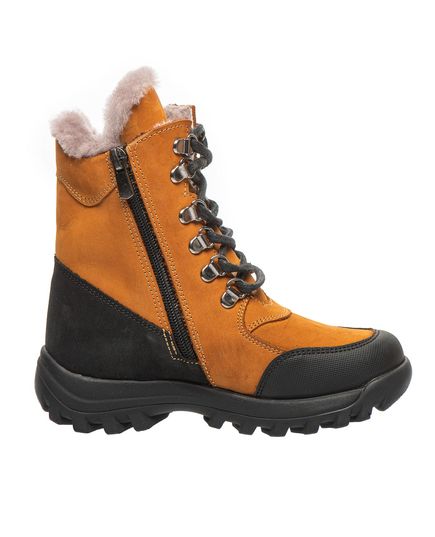 Зимние детские сапоги Theo Leo горчичного цвета, Цвет: рудий/чорний, Размер: 33, изображение 5
