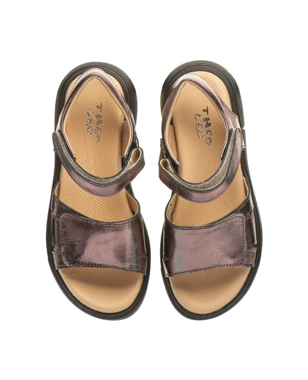 Сандалии для девочек Theo Leo антрацит цвета (LEO-2367 ANT), Цвет: антрацит, Размер: 33, изображение 2