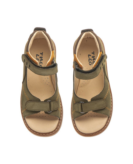 Босоніжки для хлопчиків Theo Leo хакі кольору (LEO-777 KH), Колір: хакі, Розмір: 35, зображення 3