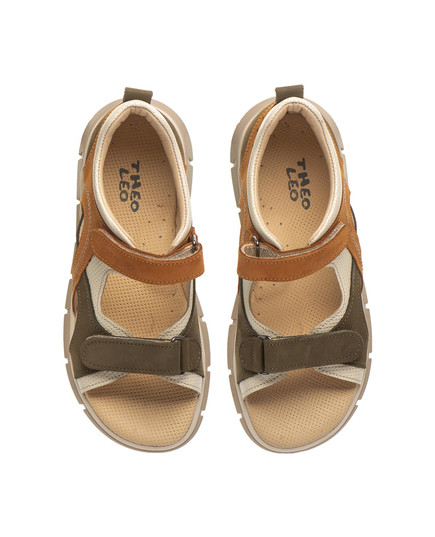 Босоножки для мальчиков Theo Leo бежевого и хаки цветов (LEO-3324 BL), Цвет: хакі/бежевий, Размер: 31, изображение 3