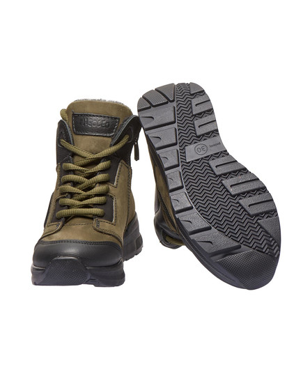 Зимові черевики для хлопчиків Theo Leo хакі кольору, Колір: хакі, Розмір: 37, зображення 4